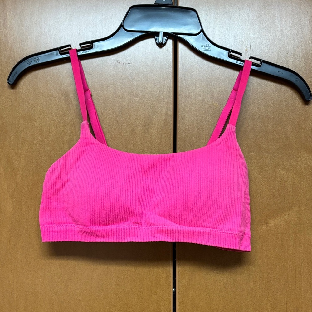 Aerie Hot Pink Ribbed Bralette